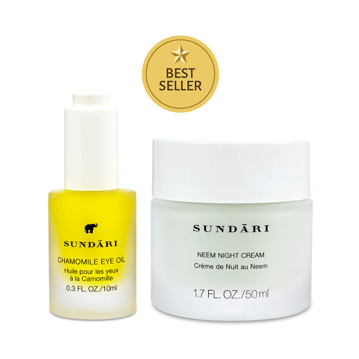 Chamomile Eye Oil + Neem Night Cream - SUNDÃRI